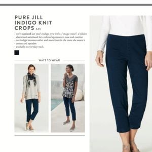 PureJill indigo slim crops